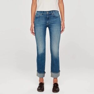 DL1961 Mara Straight Mid Rise Instasculpt Ankle Jeans Hulton Cuffed Size 23